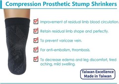 Prosthetic Stump Shrinkers–Below Knee, 40cm, Compression, 20-30, Amputee 1440G