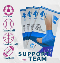 M7 Sport Kinesiology Tape for Ankle Sprain and Stability, Kt Tape for Ankle, Pai