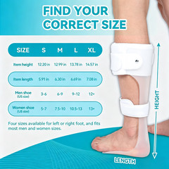 Drop Foot Brace – AFO Splint – Ankle Foot Orthosis Support for Walking with Shoe