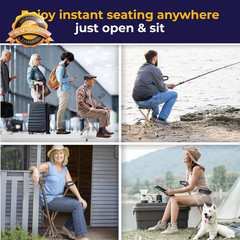 Folding Cane with Seat Adjustable Lightweight Walking Cane Mobility Black