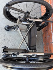 Ki Mobility TITANIUM Catalyst Cat5 Ultralight Folding Wheelchair 16″ X 19″ Used