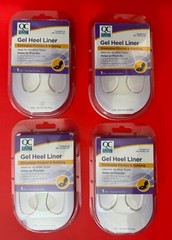 Lot 4 Women’s Shoe Insert Gel Heel Liners Heel Cushions One Size Fits Most