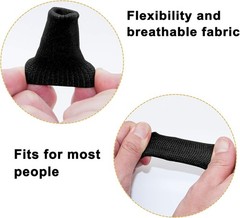 10PCS Black Finger Sleeves Thumb Brace Compression Support Elastic
