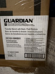 Medline Guardian Transfer Bench Backrest Push Buttons 400 lb G3-100KBX1