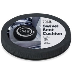 HealthSmart 360 Degree Swivel Seat Cushion, Chair Assist 15 Diameter, Black