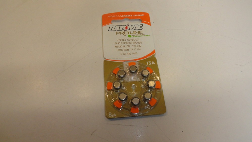 BB5: Rayovac Proline Hearing Aid Batteries Size 13A, 8 pack