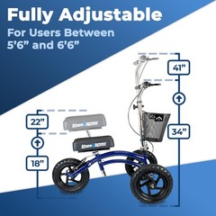 All Terrain KneeRover® Steerable Knee Scooter Blue – Refurbished