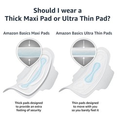Amazon Basics Extra Heavy Overnight Feminine Pads for Women with Size 5