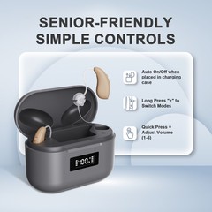 JINGHAO Digital Hearing Amplifier Rechargable Behind Ear Sound Enhancer Device