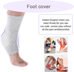 2 Pairs of One Compress Bamboo Foot Sleeves,Keep Warm Bamboo Ankle Socks Foot