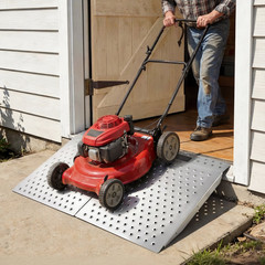 29.5×24.3 in Aluminum Threshold Ramp Non-Slip 750lbs Wheelchair Door