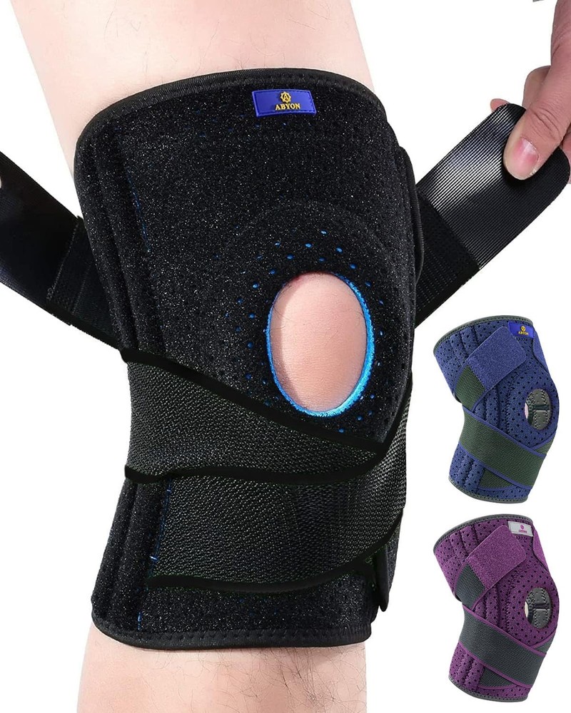 ABYON Knee Brace for Men and Women 4X-Large/5X-Large (Pack of 1), Black
