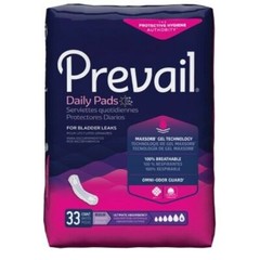 Prevail Ultimate Bladder Control Daily Pads (Pack of 33)