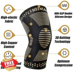 NEENCA Copper Knee Braces for Knee Pain Relief – 2 Pack Knee Sleeves Set for …