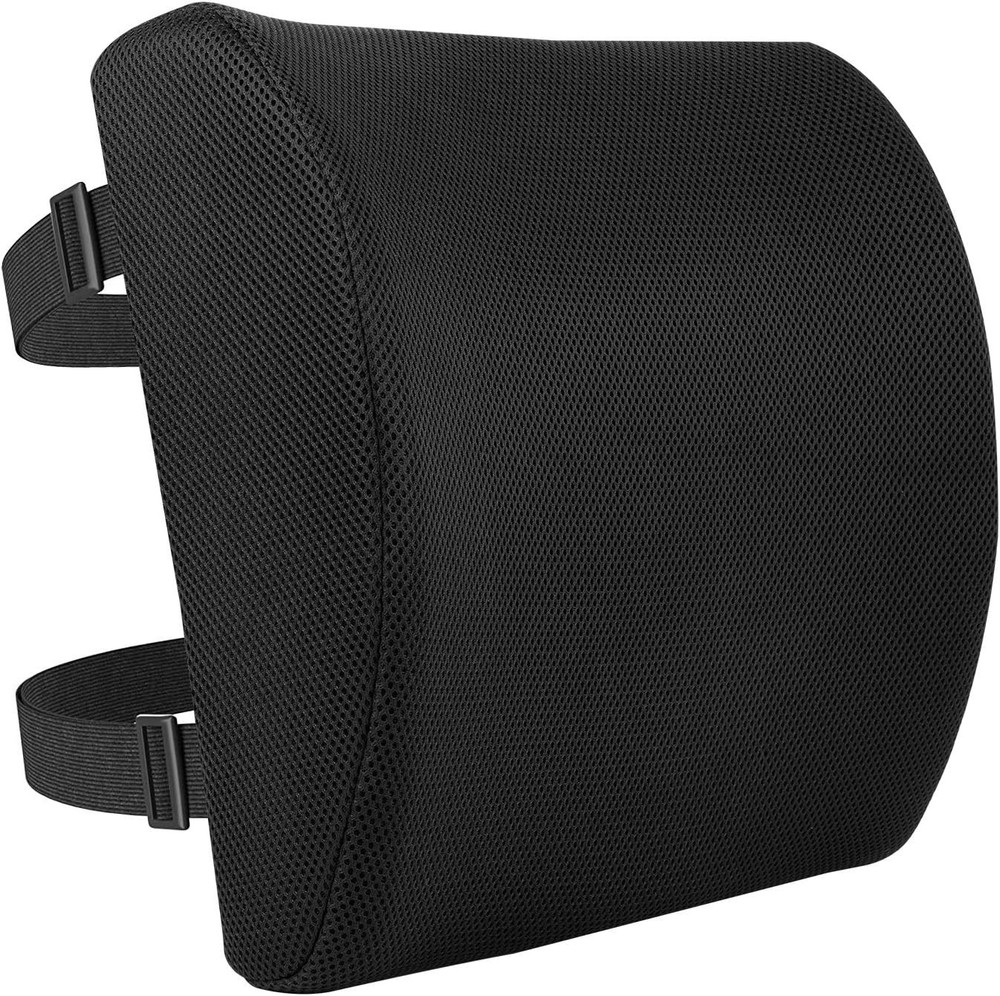 Rectangular Memory Foam Back Support Cushion Office Chairs Non-Slip Base Long