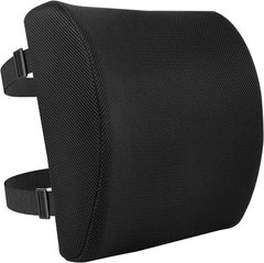 Rectangular Memory Foam Back Support Cushion Office Chairs Non-Slip Base Long