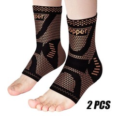 4pcs Copper Ankle Support Compression Strap Achilles Tendon Brace Sprain Sports