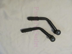 2pc Black K4 Excel 1000-to-3000 Medline Wheelchair Rear Adjustable Anti-Tip Bars