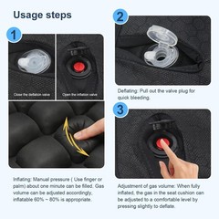 Portable Inflatable Airplane Seat Cushion – Ergonomic Travel Support, 36 Air Cel