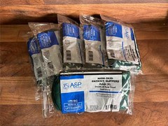 6 Pairs ASP Non-Skid Double Tread Patient SlipperSocks ADULT XL Dark Green NEW