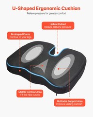 VEVOR Seat Cushion Cooling Gel & Memory Foam Seat Cushion for Pressure Relief