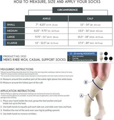 Truform Compression Socks, 15-20 mmHg, Men’s Casual Knee High Socks, Black