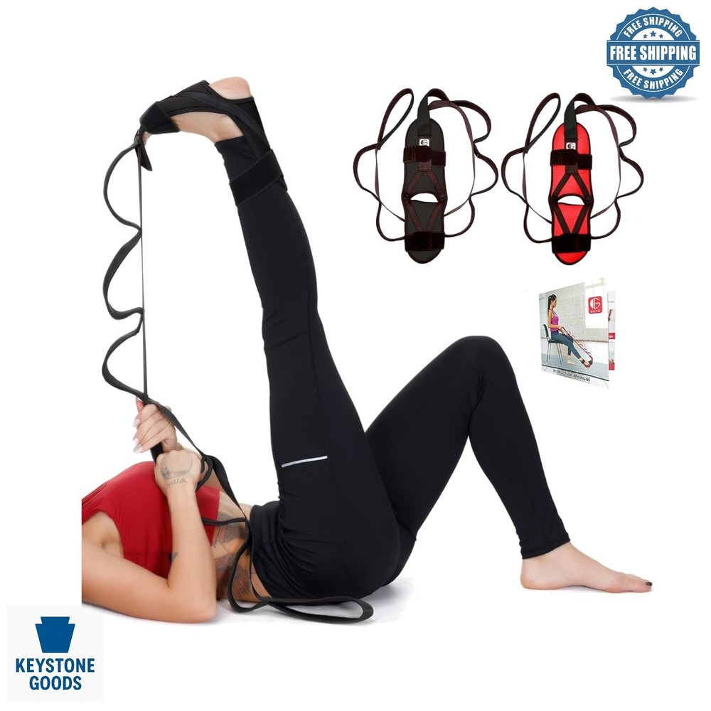 Foot & Calf Fascia Stretching Strap for Plantar Fasciitis & Flexibility