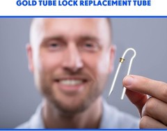 Hearing Aid Tubes Replacement 12 Pack Clear Gold Lock Earmold Tubing