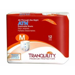 Tranquility ATN Premium Overnight Brief Medium 32-44 12 Pack Incontinence