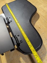 Wheelchair Half Lap Tray Black Padded Vinyl Flip-Up Hardware RIGHT SIDE, NEW