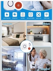 Caregiver Pager Wireless Emergency Button with SOS Alert for Seniors at Home …