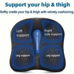 Memory Foam Seat Cushion Lumbar Support Ergonomic Back Support for Office Car