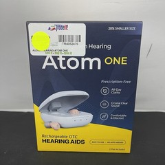Audien Atom One OTC Hearing Aids Wireless, Rechargeable, Beige – Lot of 3 (New)