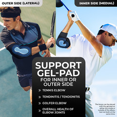 DR. BRACE Elite Elbow Brace with Silicon Pad and Removable Compression Strap