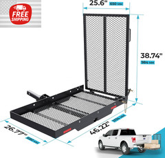 500lbs Wheelchair Hitch Carrier Mobility Electric Scooter Loading Ramp 2″ Hitch