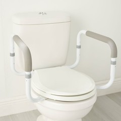 McKesson White Steel Toilet Safety Rail up to 300 lbs 2 Ct