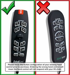 12-Button 5-Pin Hand Control Remote for Pride VivaLift Chair Later Version 2