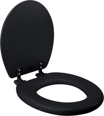 Bath Bliss Extra Soft Standard Round Toilet 14.76″ x 15.5″ x 2.36″, Black