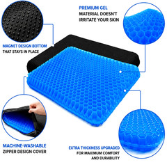 Gel Seat Cushion Honeycomb Chair Pad Breathable Office Car Wheelchair Sitting