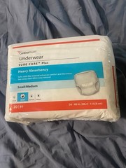 Cardinal Health Sure Care Plus Underwear Heavy Absorbency S/M 20 Ct/Case Of 4