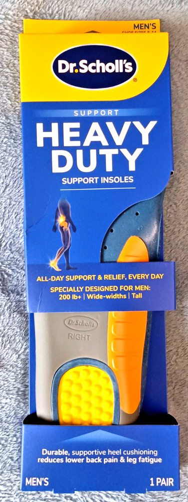 1 PAIR Men’s Dr Scholls Heavy Duty Support Insoles Pain Relief Shoe Sizes 8-14