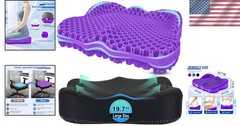 Breathable Gel Seat Cushion: 19.7in Comfort for Office and Wheelchair