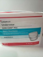 Cardinal Sure Care Plus Protective Underwear – S-M, Pack of 20