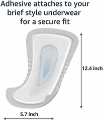 Amazon Basics Men’S Incontinence Guards, Maximum Absorbency, Moisture-Wicking wi