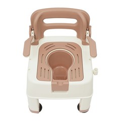 Modern Coffee Color Shower Chair, Bath Safety Seat, Portable Toilet Chair New