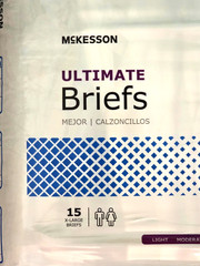 McKesson ULTIMATE Briefs XL (58″–64″) – MAXIMUM Absorbency – 15 Count