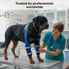 Adjustable Dog Knee Brace with 4 Support Strips, Elbow Support, Reflective Wrap