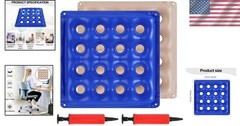 Soft Rectangular 2-Pack Inflatable Cushions with Air Pumps for Travel & Office