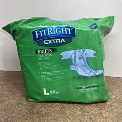 Medline FitRight Extra BriefsLarge 48-58″ New Only 11 In Pack Partial Package