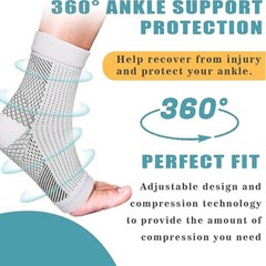 3 Pack Ankle Brace Compression Sleeve 15-20 mmHg Open Toe Сompression Socks